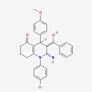 molecular formula C29H25BrN2O3 B1191035 2-amino-3-benzoyl-1-(4-bromophenyl)-4-(4-methoxyphenyl)-4,6,7,8-tetrahydro-5(1H)-quinolinone 