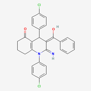 2-amino-3-benzoyl-1,4-bis(4-chlorophenyl)-4,6,7,8-tetrahydro-5(1H)-quinolinone