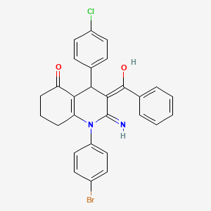 2-amino-3-benzoyl-1-(4-bromophenyl)-4-(4-chlorophenyl)-4,6,7,8-tetrahydro-5(1H)-quinolinone