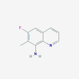 molecular formula C10H9FN2 B11910595 6-Fluoro-7-methylquinolin-8-amine 