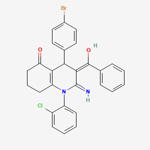 2-amino-3-benzoyl-4-(4-bromophenyl)-1-(2-chlorophenyl)-4,6,7,8-tetrahydro-5(1H)-quinolinone