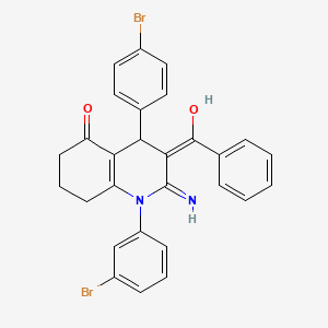 2-amino-3-benzoyl-1-(3-bromophenyl)-4-(4-bromophenyl)-4,6,7,8-tetrahydro-5(1H)-quinolinone