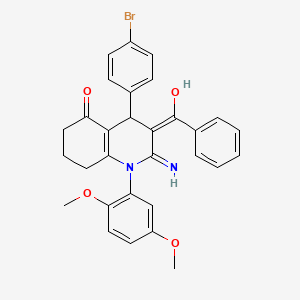 2-amino-3-benzoyl-4-(4-bromophenyl)-1-(2,5-dimethoxyphenyl)-4,6,7,8-tetrahydro-5(1H)-quinolinone
