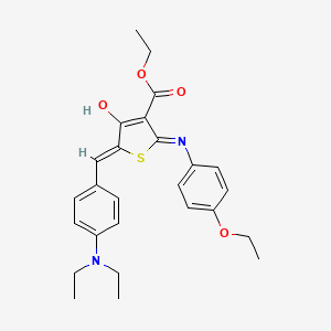 Ethyl 5-[4-(diethylamino)benzylidene]-2-(4-ethoxyanilino)-4-oxo-4,5-dihydro-3-thiophenecarboxylate