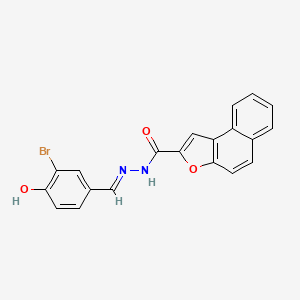 molecular formula C20H13BrN2O3 B1191111 N'-(3-bromo-4-hydroxybenzylidene)naphtho[2,1-b]furan-2-carbohydrazide 