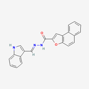 molecular formula C22H15N3O2 B1191112 N'-(1H-indol-3-ylmethylene)naphtho[2,1-b]furan-2-carbohydrazide 