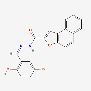 molecular formula C20H13BrN2O3 B1191121 N'-(5-bromo-2-hydroxybenzylidene)naphtho[2,1-b]furan-2-carbohydrazide 