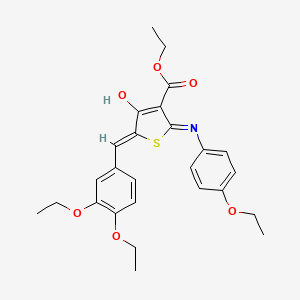 ethyl (5Z)-5-(3,4-diethoxybenzylidene)-2-[(4-ethoxyphenyl)amino]-4-oxo-4,5-dihydrothiophene-3-carboxylate
