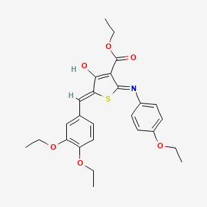 molecular formula C26H29NO6S B1191149 ETHYL (5Z)-5-[(3,4-DIETHOXYPHENYL)METHYLIDENE]-2-[(4-ETHOXYPHENYL)AMINO]-4-OXO-4,5-DIHYDROTHIOPHENE-3-CARBOXYLATE 