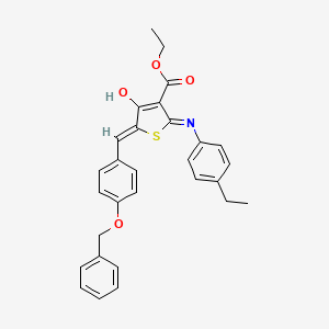 Ethyl 5-[4-(benzyloxy)benzylidene]-2-(4-ethylanilino)-4-oxo-4,5-dihydro-3-thiophenecarboxylate
