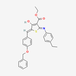 molecular formula C29H27NO4S B1191154 Ethyl 5-[4-(benzyloxy)benzylidene]-2-(4-ethylanilino)-4-oxo-4,5-dihydro-3-thiophenecarboxylate 