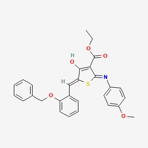 Ethyl 5-[2-(benzyloxy)benzylidene]-2-(4-methoxyanilino)-4-oxo-4,5-dihydro-3-thiophenecarboxylate