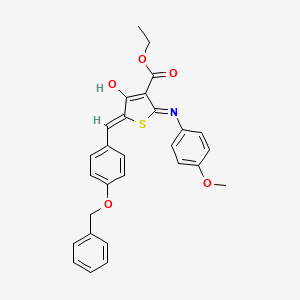 Ethyl 5-[4-(benzyloxy)benzylidene]-2-(4-methoxyanilino)-4-oxo-4,5-dihydro-3-thiophenecarboxylate