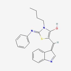 (2Z,5Z)-3-butyl-5-(1H-indol-3-ylmethylidene)-2-(phenylimino)-1,3-thiazolidin-4-one