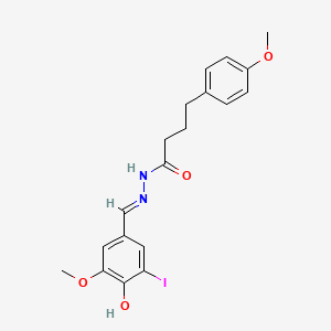 N'-[(E)-(4-hydroxy-3-iodo-5-methoxyphenyl)methylidene]-4-(4-methoxyphenyl)butanehydrazide