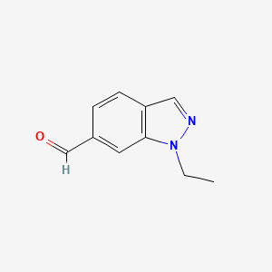 molecular formula C10H10N2O B11912051 1-Ethyl-1H-indazole-6-carbaldehyde 