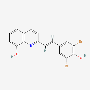 molecular formula C17H11Br2NO2 B1191206 2-[2-(3,5-Dibromo-4-hydroxyphenyl)vinyl]-8-quinolinol 