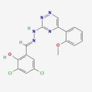 3,5-Dichloro-2-hydroxybenzaldehyde [5-(2-methoxyphenyl)-1,2,4-triazin-3-yl]hydrazone