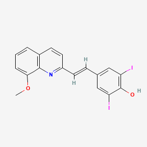 2,6-Diiodo-4-[2-(8-methoxyquinolin-2-yl)vinyl]phenol