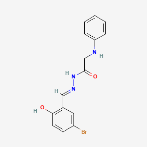 molecular formula C15H14BrN3O2 B1191219 2-anilino-N'-(5-bromo-2-hydroxybenzylidene)acetohydrazide 