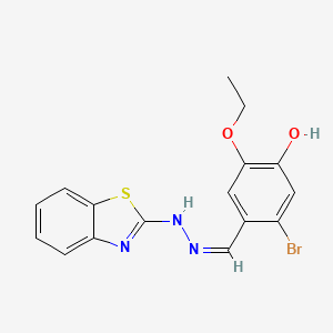 2-Bromo-5-ethoxy-4-hydroxybenzaldehyde 1,3-benzothiazol-2-ylhydrazone