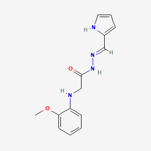 2-[(2-methoxyphenyl)amino]-N'-(1H-pyrrol-2-ylmethylene)acetohydrazide