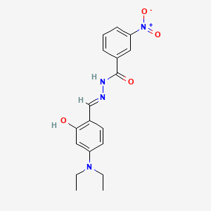 molecular formula C18H20N4O4 B1191244 N'-[4-(diethylamino)-2-hydroxybenzylidene]-3-nitrobenzohydrazide 