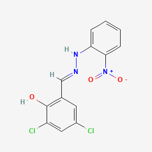 molecular formula C13H9Cl2N3O3 B1191247 3,5-Dichloro-2-hydroxybenzaldehyde {2-nitrophenyl}hydrazone 