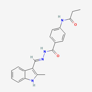 N-[4-({2-[(2-methyl-1H-indol-3-yl)methylene]hydrazino}carbonyl)phenyl]propanamide