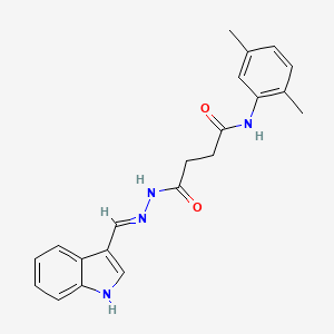 N-(2,5-dimethylphenyl)-4-[2-(1H-indol-3-ylmethylene)hydrazino]-4-oxobutanamide