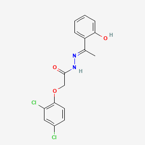 molecular formula C16H14Cl2N2O3 B1191267 2-(2,4-dichlorophenoxy)-N'-[1-(2-hydroxyphenyl)ethylidene]acetohydrazide 
