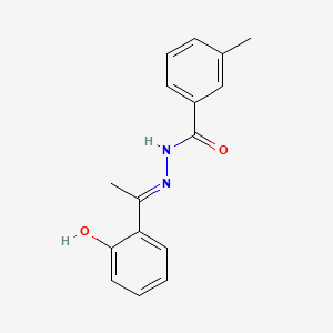 molecular formula C16H16N2O2 B1191268 N'-[1-(2-hydroxyphenyl)ethylidene]-3-methylbenzohydrazide 