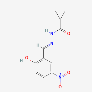 N'-{2-hydroxy-5-nitrobenzylidene}cyclopropanecarbohydrazide