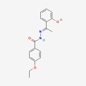 molecular formula C17H18N2O3 B1191292 4-ethoxy-N'-[1-(2-hydroxyphenyl)ethylidene]benzohydrazide 