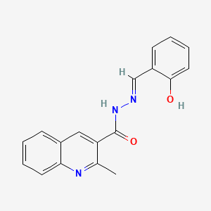 molecular formula C18H15N3O2 B1191312 N'-(2-hydroxybenzylidene)-2-methyl-3-quinolinecarbohydrazide 