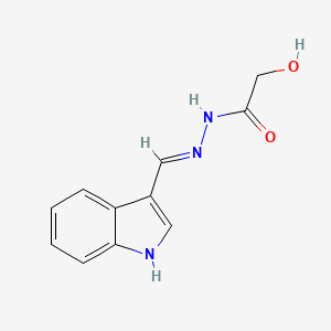 molecular formula C11H11N3O2 B1191313 2-hydroxy-N'-(1H-indol-3-ylmethylene)acetohydrazide 