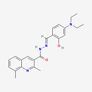 N'-[4-(diethylamino)-2-hydroxybenzylidene]-2,8-dimethyl-3-quinolinecarbohydrazide