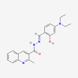 molecular formula C22H24N4O2 B1191320 N'-[4-(diethylamino)-2-hydroxybenzylidene]-2-methyl-3-quinolinecarbohydrazide 