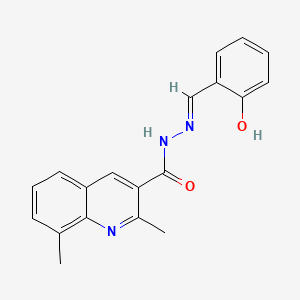 N'-(2-hydroxybenzylidene)-2,8-dimethyl-3-quinolinecarbohydrazide