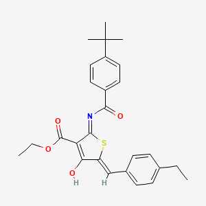 Ethyl 2-[(4-tert-butylbenzoyl)amino]-5-(4-ethylbenzylidene)-4-oxo-4,5-dihydro-3-thiophenecarboxylate