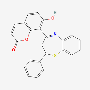 7-hydroxy-8-(2-phenyl-2,3-dihydro-1,5-benzothiazepin-4-yl)-2H-chromen-2-one
