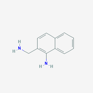 molecular formula C11H12N2 B11913577 2-(Aminomethyl)naphthalen-1-amine 