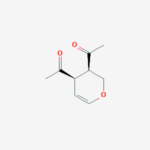 molecular formula C9H12O3 B11913786 1,1'-((3R,4R)-3,4-Dihydro-2H-pyran-3,4-diyl)diethanone 