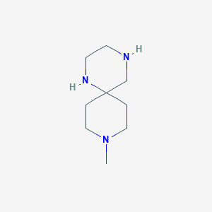 molecular formula C9H19N3 B11913860 9-Methyl-1,4,9-triazaspiro[5.5]undecane 