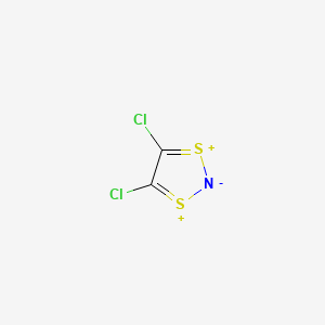 molecular formula C2Cl2NS2+ B11913900 4,5-Dichlorodithiazol-1-ium 