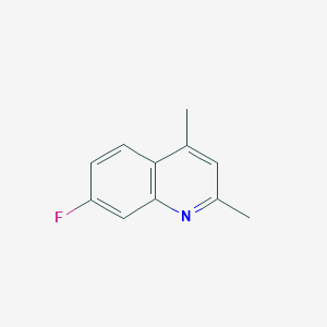 molecular formula C11H10FN B11913951 7-Fluoro-2,4-dimethylquinoline CAS No. 708-72-5