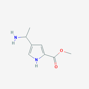 molecular formula C8H12N2O2 B11913988 Methyl 4-(1-aminoethyl)-1H-pyrrole-2-carboxylate CAS No. 1260770-01-1