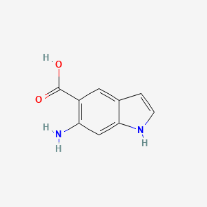 molecular formula C9H8N2O2 B11914043 6-Amino-1H-indole-5-carboxylic acid 