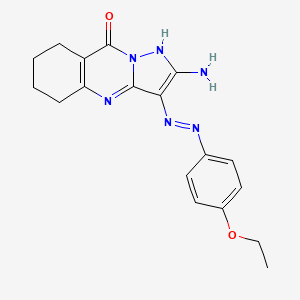 2-amino-3-[(4-ethoxyphenyl)diazenyl]-5,6,7,8-tetrahydropyrazolo[5,1-b]quinazolin-9(4H)-one