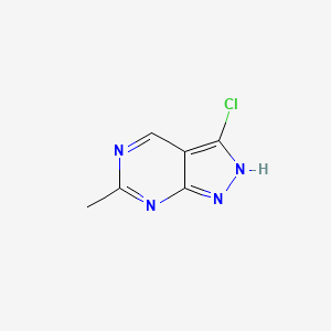 molecular formula C6H5ClN4 B11914104 3-Chloro-6-methyl-1H-pyrazolo[3,4-d]pyrimidine 